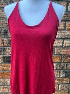 American Apparel Maroon Red Scoop Neck Camisole Large